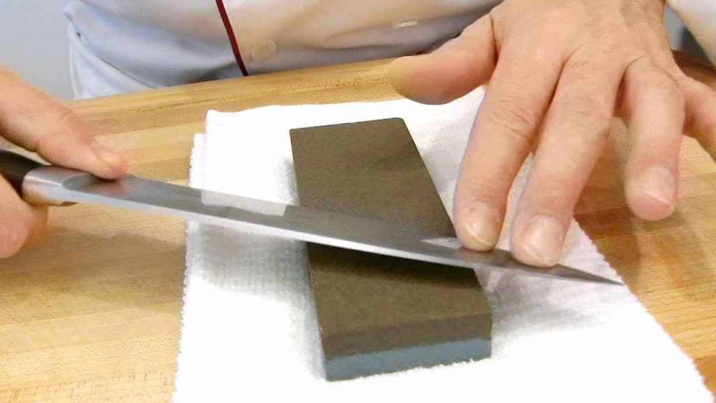 Sharpening Knife on a Whetstone with Master Sushi Chef Hiro Terada